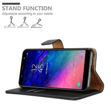 Samsung Galaxy A6 PLUS 2018 lommebokdeksel etui (svart)