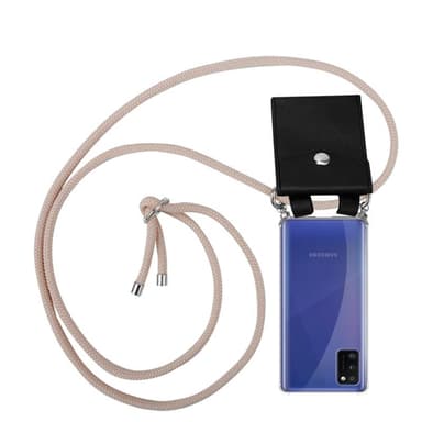 Samsung Galaxy A41 Deksel med Halskjede (rosa)