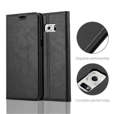 Samsung Galaxy S6 EDGE PLUS lommebokdeksel case (svart)