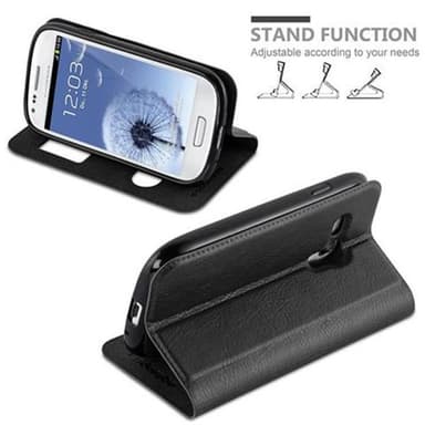 Samsung Galaxy S3 MINI lommebokdeksel cover (svart)