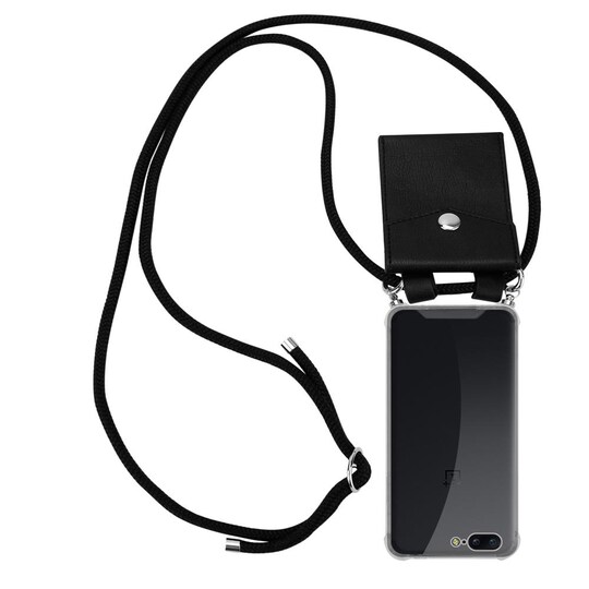 OnePlus 5 Deksel med Halskjede (svart)