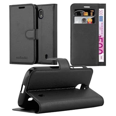 Nokia 1 2018 lommebokdeksel etui (svart)