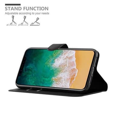 iPhone X / XS lommebokdeksel etui (svart)