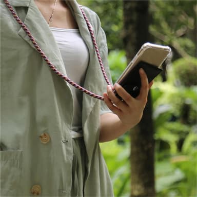 iPhone XR Deksel med Halskjede (rød)