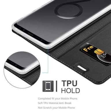 Samsung Galaxy S9 PLUS lommebokdeksel etui (svart)