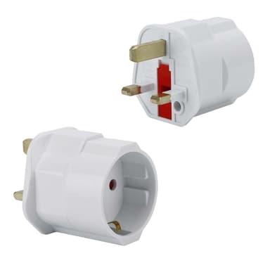 4x Socket Adapter Travel Converter (uk type g til eu)