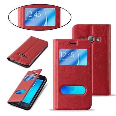 Samsung Galaxy J1 2016 lommebokdeksel cover (rød)