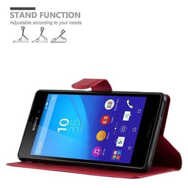 Sony Xperia M4 AQUA lommebokdeksel etui (rød)