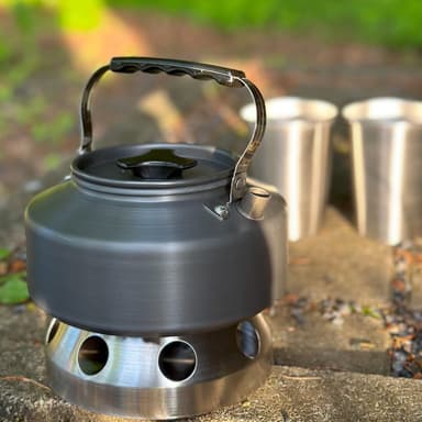 Vannkoker Utendørs vannkoker i aluminium 1,1 L (svart)