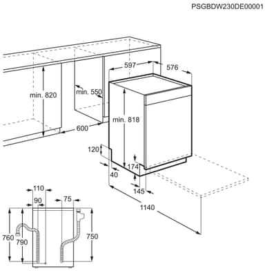 AEG Oppvaskmaskin FBB73937ZM (Stål)