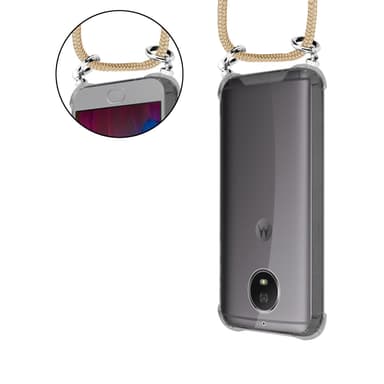 Motorola MOTO G5S Deksel med Halskjede (brun)