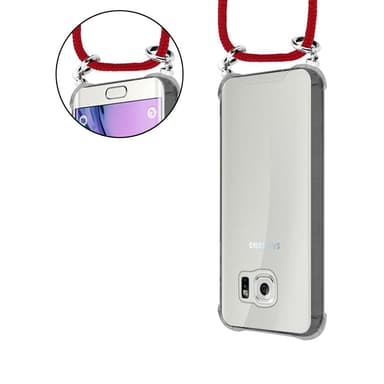 Samsung Galaxy S6 Deksel med Halskjede (rød)