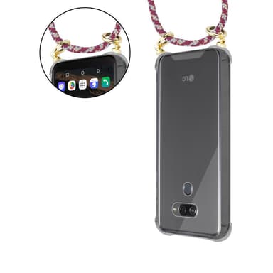 LG K50 Deksel med Halskjede (rød)