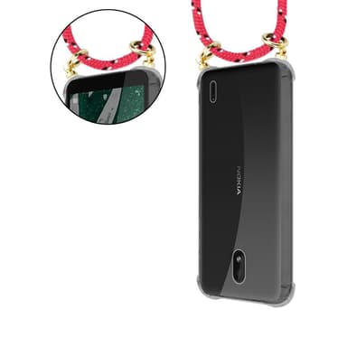 Nokia 1 PLUS deksel med Halskjede (rosa)
