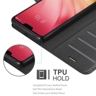 Xiaomi Mi 8 LITE lommebokdeksel etui (svart)