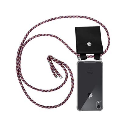 iPhone XR Deksel med Halskjede (rød)