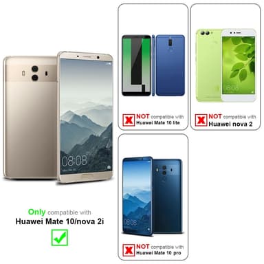 Huawei MATE 10 / NOVA 2i Deksel med Halskjede (rød)