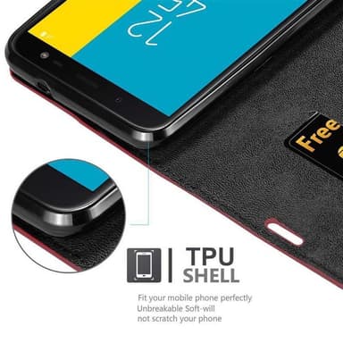 Samsung Galaxy J6 2018 lommebokdeksel case (rød)