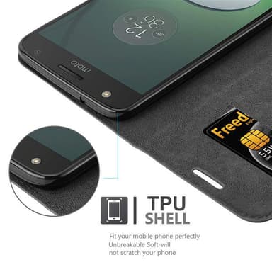lommebokdeksel Motorola MOTO Z PLAY case (svart)