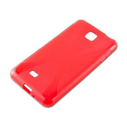 LG OPTIMUS F5 / LUCID 2 Deksel Case Cover (rød)