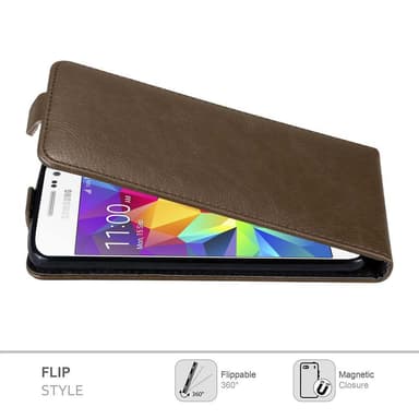 Samsung Galaxy GRAND PRIME deksel flip cover (brun)