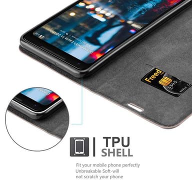 Google PIXEL 2 XL lommebokdeksel case (brun)