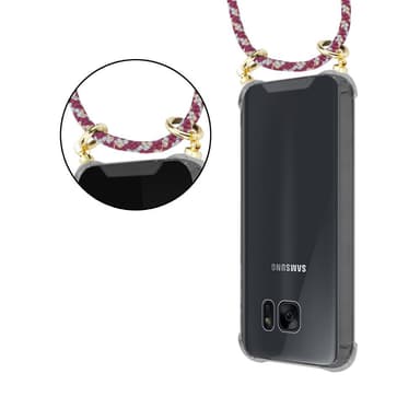 Samsung Galaxy S7 EDGE Deksel med Halskjede (rød)