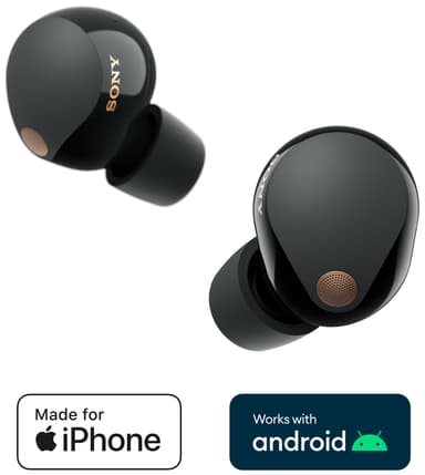 Sony WF-1000XM5 helt trådløse in-ear hodetelefoner (sort)