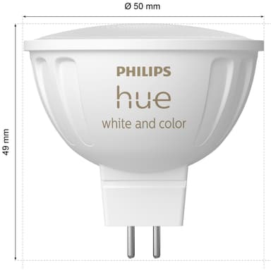 Philips Hue WCA MR16 LED-lyspære 6,3 W 2-pk