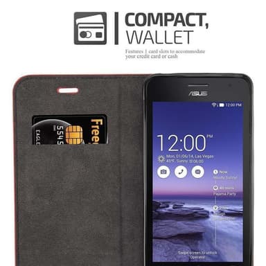 Asus ZenFone 5 2014 lommebokdeksel case (rød)