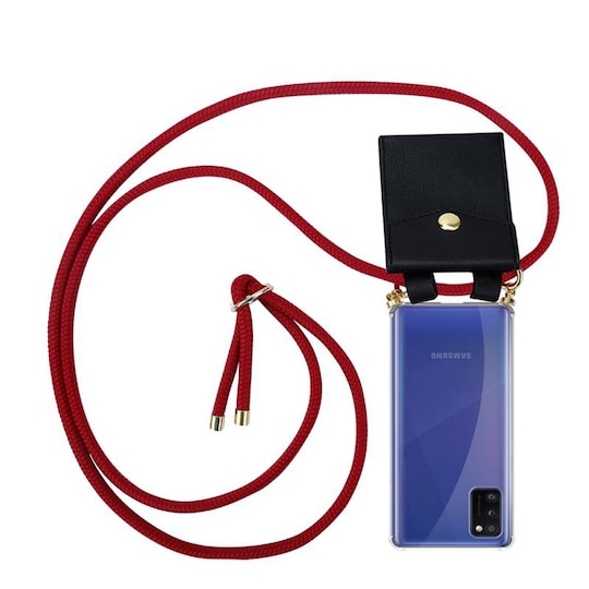 Samsung Galaxy A41 Deksel med Halskjede (rød)