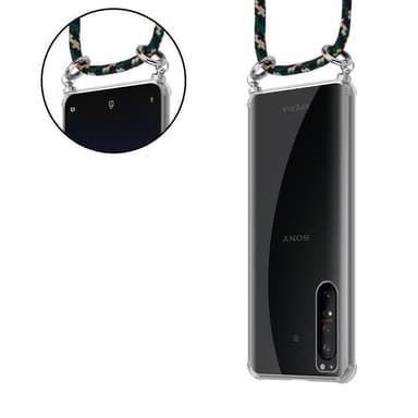 Sony Xperia 1 II Deksel med Halskjede (brun)
