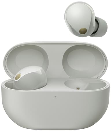 Sony WF-1000XM5 helt trådløse in-ear hodetelefoner (sølv)