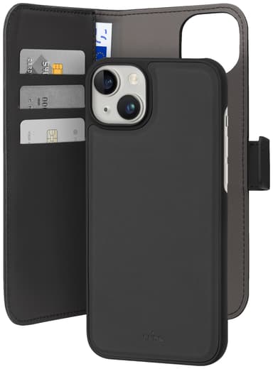 Puro 2-i-1 iPhone 15 Plus lommebokdeksel (sort)