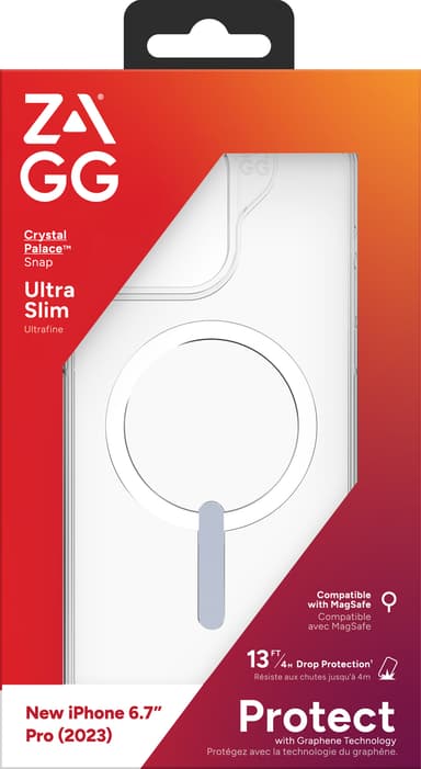 Zagg iPhone 15 Pro Max Crystal Palace Snap deksel (gjennomsiktig)