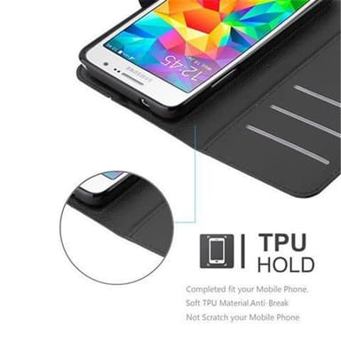 Samsung Galaxy GRAND PRIME lommebokdeksel etui (svart)