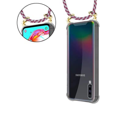 Samsung Galaxy A70 / A70s Deksel med Halskjede (rød)