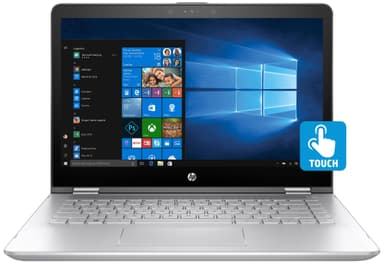 HP Pavilion x360 14-ba082 14" 2-i-1 bærbar PC (sølv)