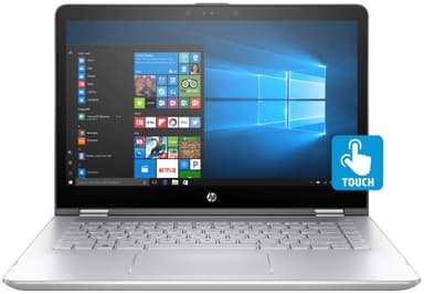 HP Pavilion x360 14-ba083no 14" 2-i-1 bærbar PC (sølv)