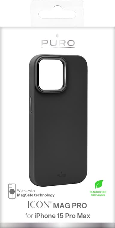 Puro Icon Mag Pro iPhone 15 Pro Max deksel (sort)