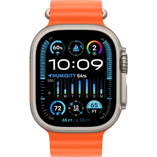 Apple Watch Ultra 2 49mm GPS+CEL Titanium (Oransje/Ocean Band)