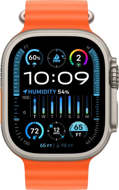 Apple Watch Ultra 2 49mm GPS+CEL Titanium (Oransje/Ocean Band)