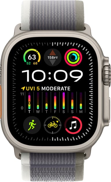 Apple Watch Ultra 2 49mm GPS+CEL Titanium S/M (Grønn/Grå/Trail Loop)