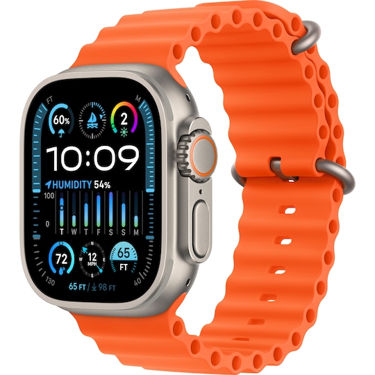 Apple Watch Ultra 2 49mm GPS+CEL Titanium (Oransje/Ocean Band)