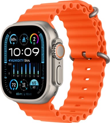 Apple Watch Ultra 2 49mm GPS+CEL Titanium (Oransje/Ocean Band)