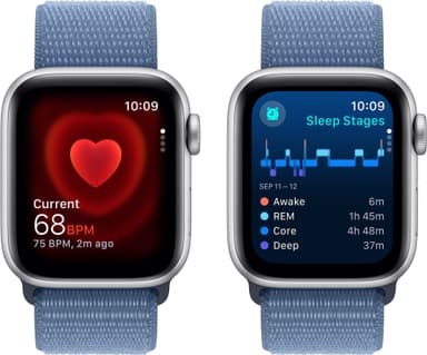 Apple Watch SE 2nd Gen 40mm GPS (Silver Alu/Winter blue sport loop)