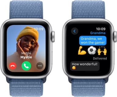 Apple Watch SE 2nd Gen 40mm GPS (Silver Alu/Winter blue sport loop)