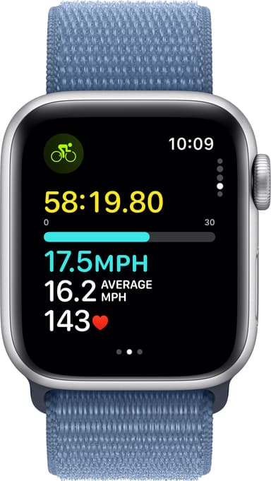 Apple Watch SE 2nd Gen 40mm GPS (Silver Alu/Winter blue sport loop)