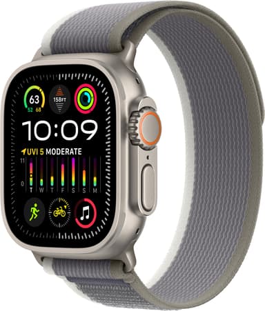 Apple Watch Ultra 2 49mm GPS+CEL Titanium M/L (Grønn/Grå/Trail Loop)
