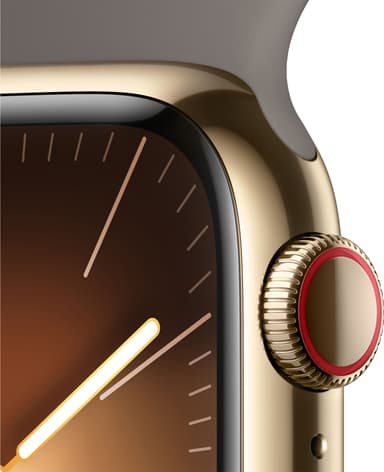 Apple Watch S9 41mm GPS+CEL (Gold Stainless/Clay Sport Band) S/M